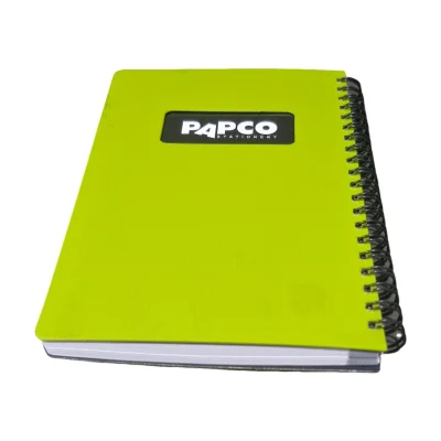 رنگ: فسفری Alt Text: NB647 فسفری دفتر یادداشت پاپکو با جلد متالیک ضد خش و ۱۰۰ برگ خط‌دار