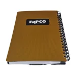 رنگ: طلایی Alt Text: NB647 طلایی دفتر یادداشت پاپکو با جلد متالیک ضد خش و ۱۰۰ برگ خط‌دار