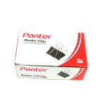 گیره دوبل مشکی سایز ۴۱ با طراحی محکم و مناسب برای نگهداری چندین برگ کاغذ به صورت منظم