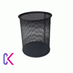 جاقلمی فلزی رنگ مشکی با طراحی مدرن و بدنه مقاوم مناسب میز کار اداری