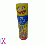 مداد رنگی لوله‌ای آریا بسته ۲۴ رنگ، با بسته‌بندی استوانه‌ای مقاوم و طیف رنگی کامل برای نقاشی حرفه‌ای‌تر