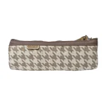 جامدادی تک زیپ کپیتال، رنگ سفید و نسکافه‌ای، جمع‌وجور و مقاوم، مناسب نگهداری لوازم تحریر دانش‌آموزان و دانشجویان