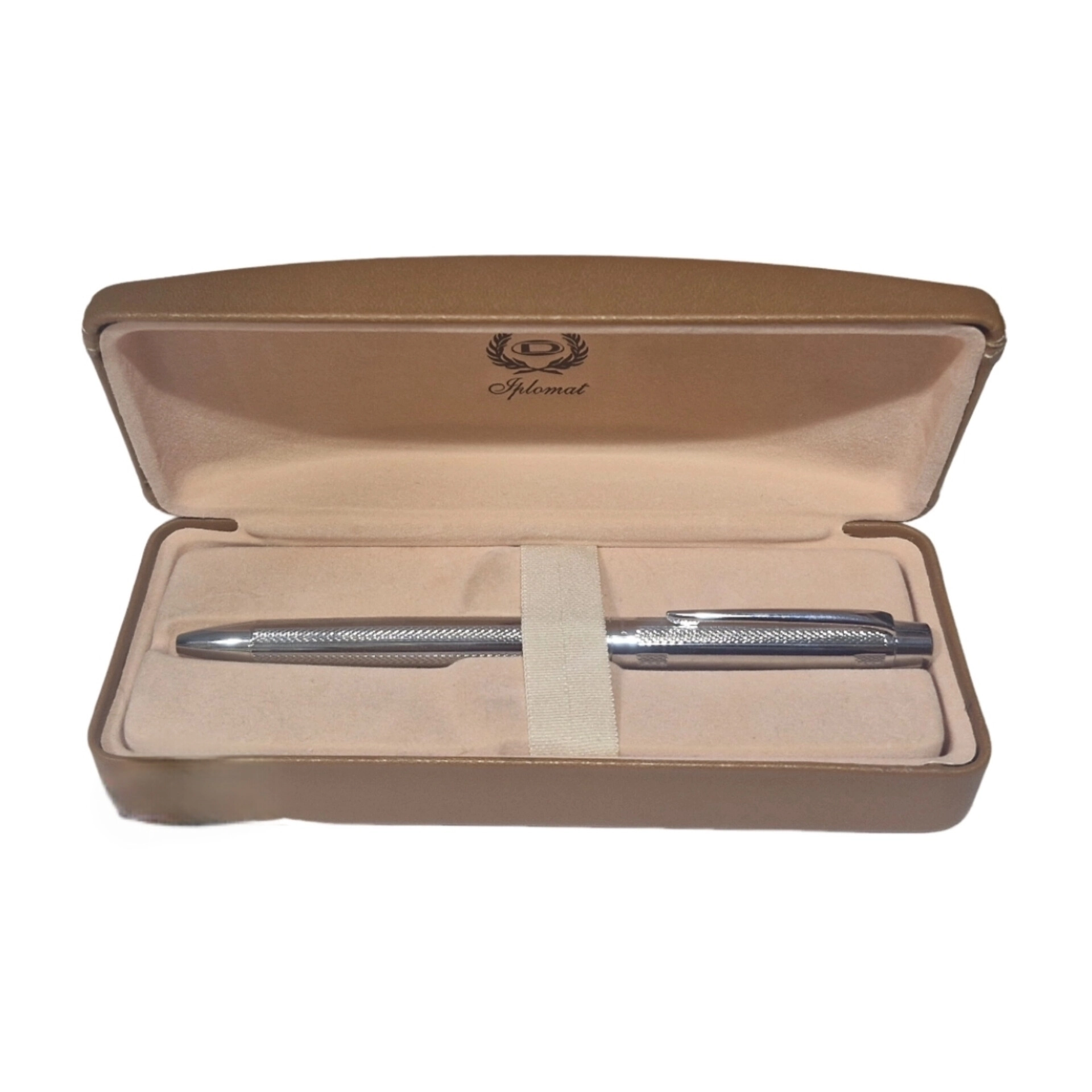 IMG_20251018_141311 خودکار کادویی دیپلمات مدل SLIP با بدنه استیل براق داخل جاخودکاری شکیل